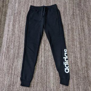 EUC Adidas women's black joggers sweatpants XS